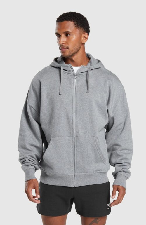 Essential Oversized Zip Up Hoodie